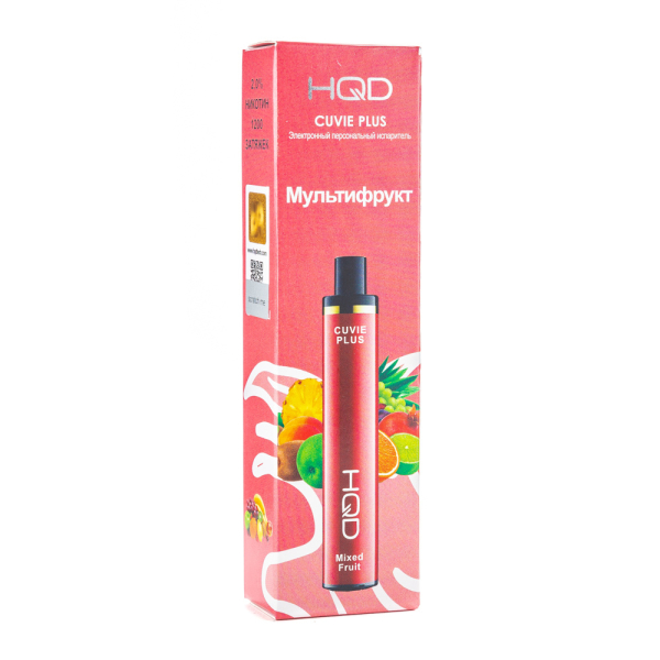 Одноразовая электронная сигарета HQD Cuvie Plus Mix Fruit (Мультифрукт) 1200 затяжек в Нижнем Новгороде