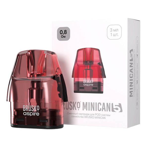 Картридж Brusko Minican 5 3 Мл 08 Ом Красный Red Упак. 1 Шт. в Нижнем Новгороде