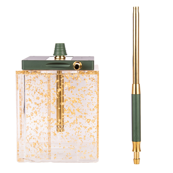 Кальян Hoob Atom Британский Гоночный Зелёный X Золото | Hoob Cube Gold в Нижнем Новгороде