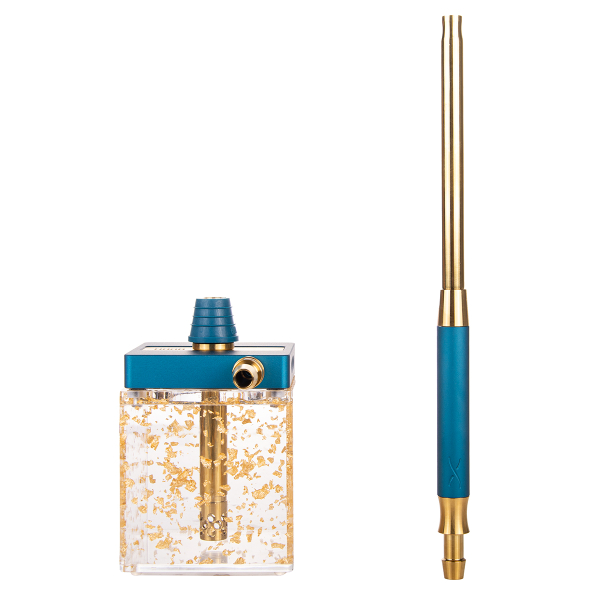 Кальян Hoob Subatom Marine Blue X Gold | Cube Mini Gold в Нижнем Новгороде