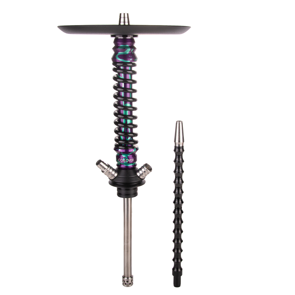 Кальян Mamay Customs Coilover Mini  Фиолетово Бирюзовый Сплеш Чёрный в Нижнем Новгороде