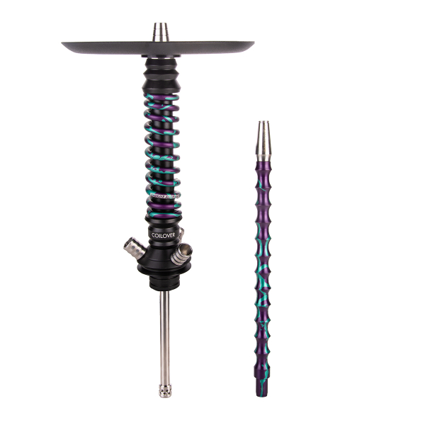 Кальян Mamay Customs Coilover Mini  Чёрный Фиолетовый/бирюзовый Сплеш в Нижнем Новгороде