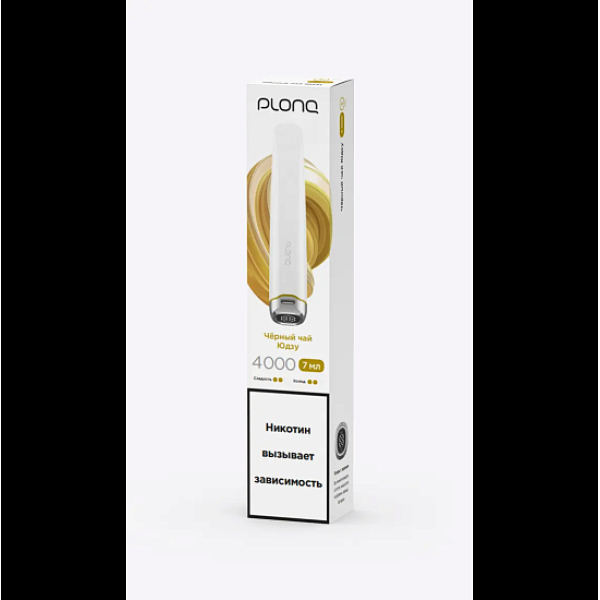 Электронка Plonq Plus Pro 4000 Черный Чай Юдзу 4000 затяжек в Нижнем Новгороде